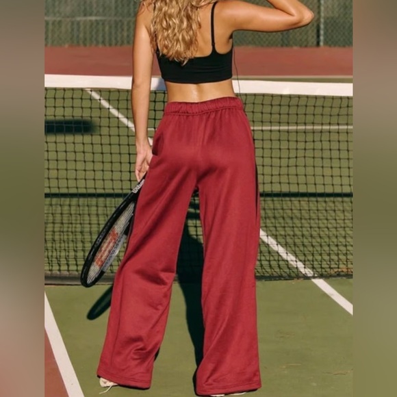 Free People x FP Movement Fineline Pants, Track Pants, Sour Cherry, Size Small - Picture 5 of 7